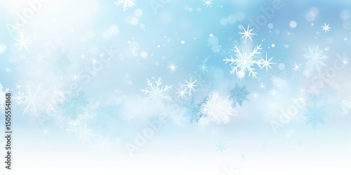 A serene, snow-covered landscape with a lone snowflake gracefully floating in the air, surrounded by a soft, ethereal glow of snowflakes and a gentle, snow-covered ground.