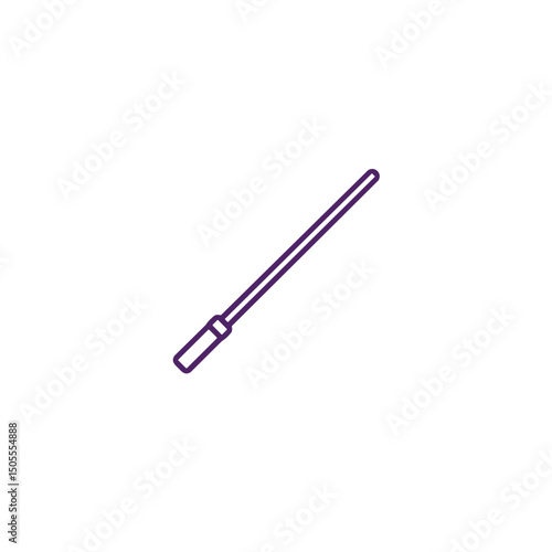 Conductor baton icon for orchestra apps and music education platforms