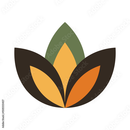 Stylized Lotus Flower Icon