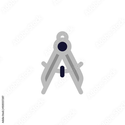 arc caliper math tool flat icon