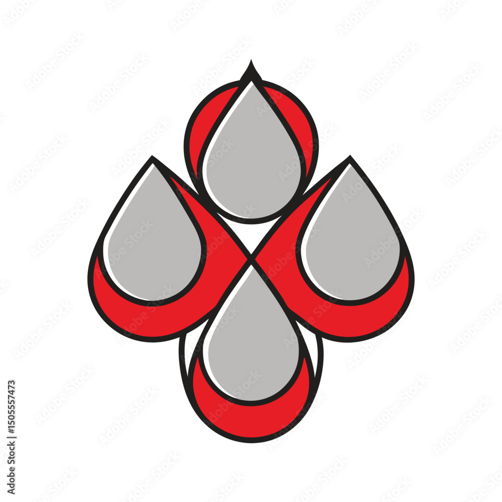 Fototapeta premium Abstract Droplet Emblem