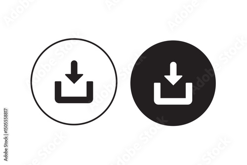 download icon vector illustration on white background. white download icon. icon set.eps 10