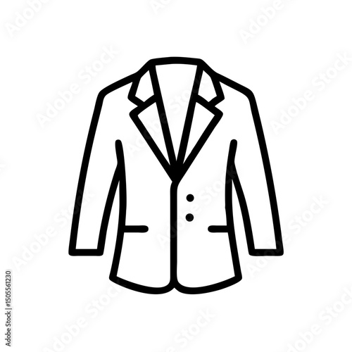 Blazer icon on transparent background in minimalist design  