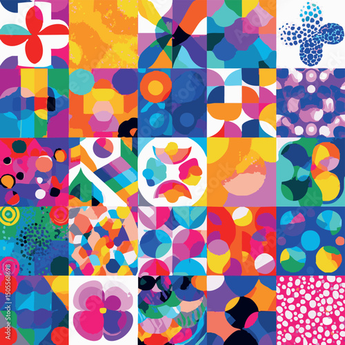 Vibrant Abstract Pattern Mosaic