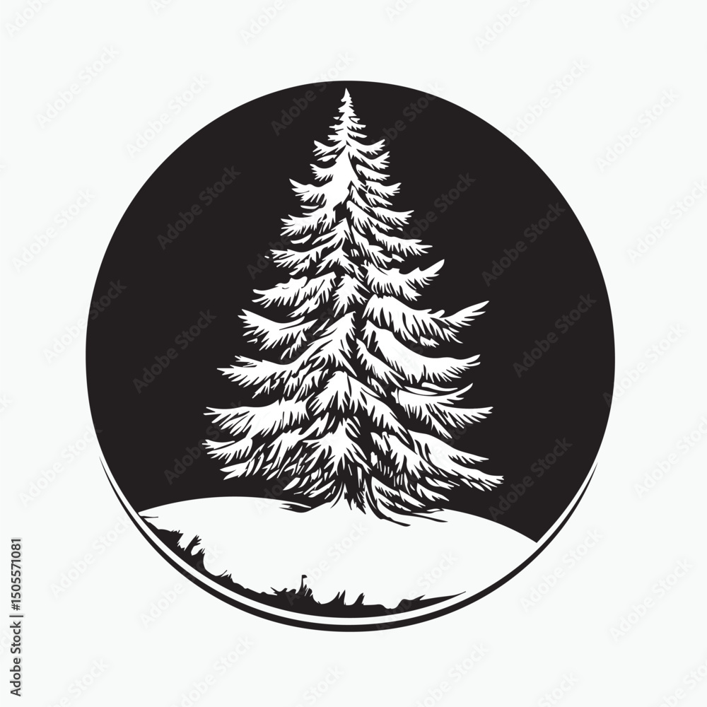 Fototapeta premium christmas tree vector