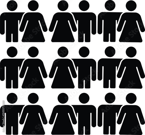"Gender Representation in Iconography" silhouette 