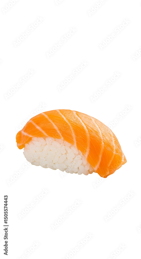 Isolated Sushi Nigiri with Salmon and Rice on Transparent Background Photo Isolated Sushi Nigiri with Salmon and Rice on Transparent Background Photo