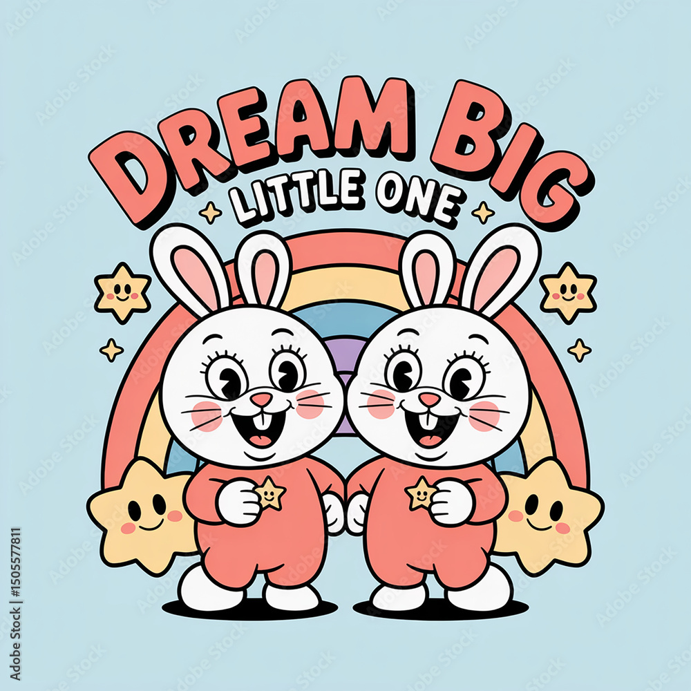 Obraz premium happy easter bunny with eggs