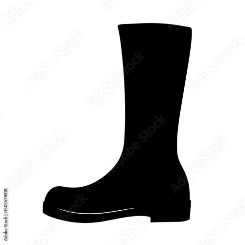 Boot black silhouette vector, Cowboy boot icon vector illustration