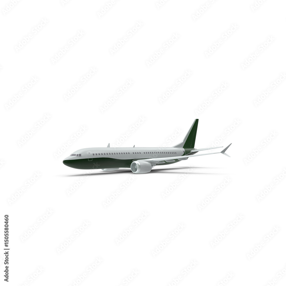 Commercial Airplane Top View Isolated on Transparent Background Commercial Airplane Top View Isolated on Transparent Background
