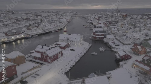 Aerial View over Henningsvaer // Lofoten, Norway