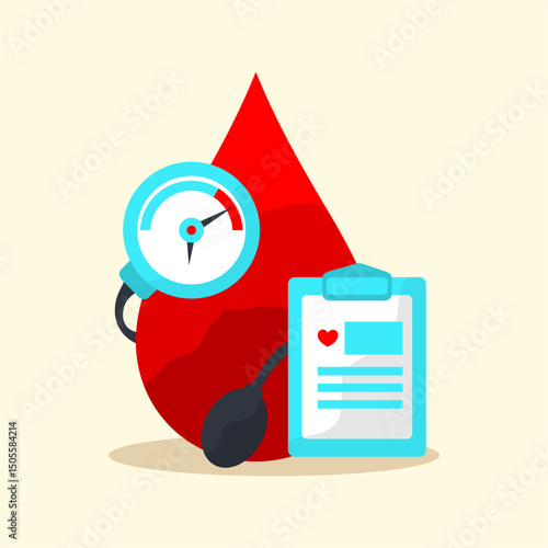World Hypertension Day Illustrationhypertension,  heart, medical, World Hypertension Day and Heart Awareness