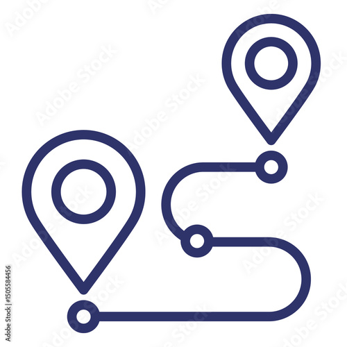 Path line icon on white