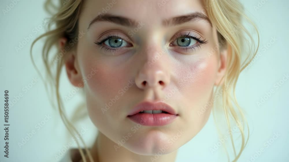 Creating a smoky eye look with defined brows while capturing a soft, genuine smile in a bright natural setting Creating a smoky eye look with defined brows while capturing a soft, genuine smile in a bright natural setting