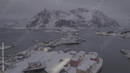 Aerial View over Henningsvaer // Lofoten, Norway
