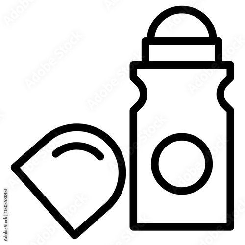deodorant icon Black and white outline vector