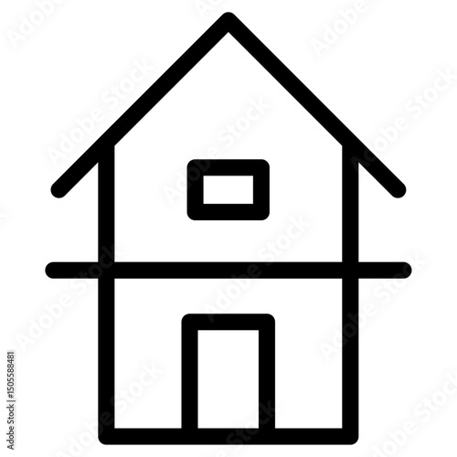 Duplex icon Black and white outline vector