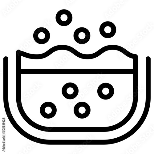Jacuzzi icon Black and white outline vector