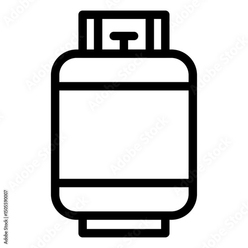 LPG Icon Black and white outline vector