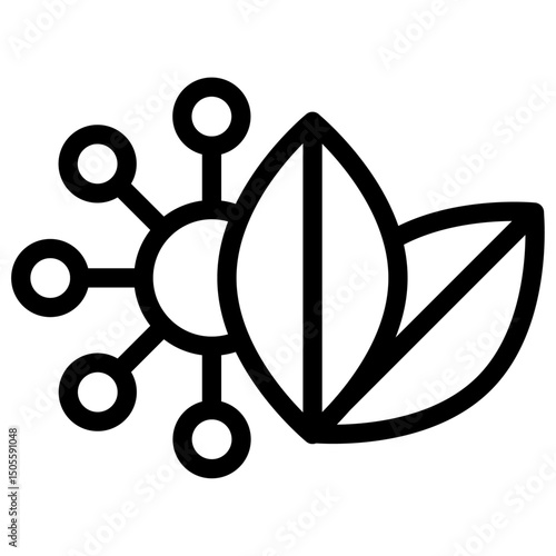 plant based protein icon Black and white outline vector