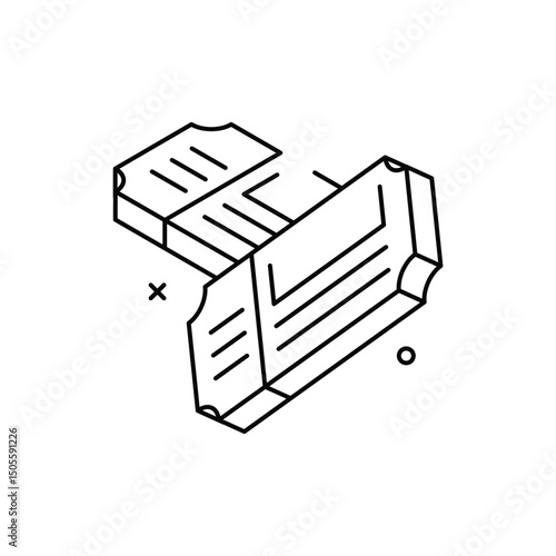 Ticket Icon vector