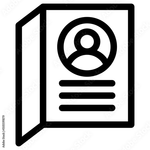 Scenario icon Black and white outline vector