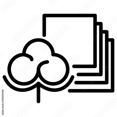 Vape cotton pads icon Black and white outline vector