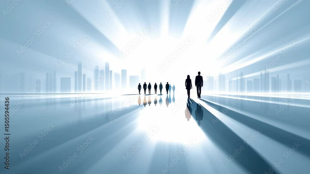 Business people silhouette city light reflection teamwork success leadership future urban walking modern professional group concept hope vision progress ambition collaboration innovation unity Business people silhouette city light reflection teamwork success leadership future urban walking modern professional group concept hope vision progress ambition collaboration innovation unity