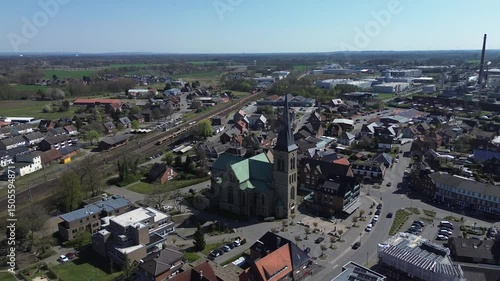 Salzbergen Luftaufnahmen Gewerbegebiet Dorf Stadt