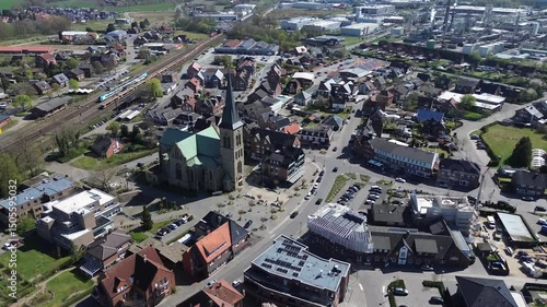 Salzbergen Luftaufnahmen Gewerbegebiet Dorf Stadt