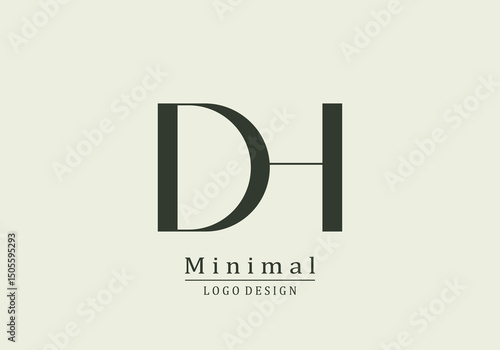 DH logotype with icon style