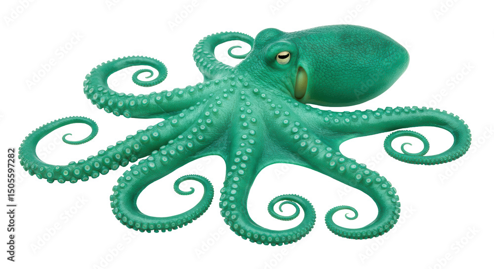 Obraz premium Isolated Cartoon Octopus