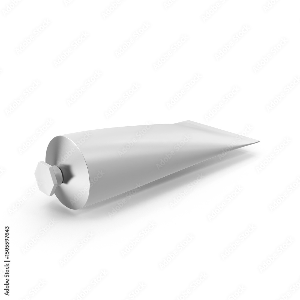 White Cosmetic Tube isolated on transparent background White Cosmetic Tube isolated on transparent background