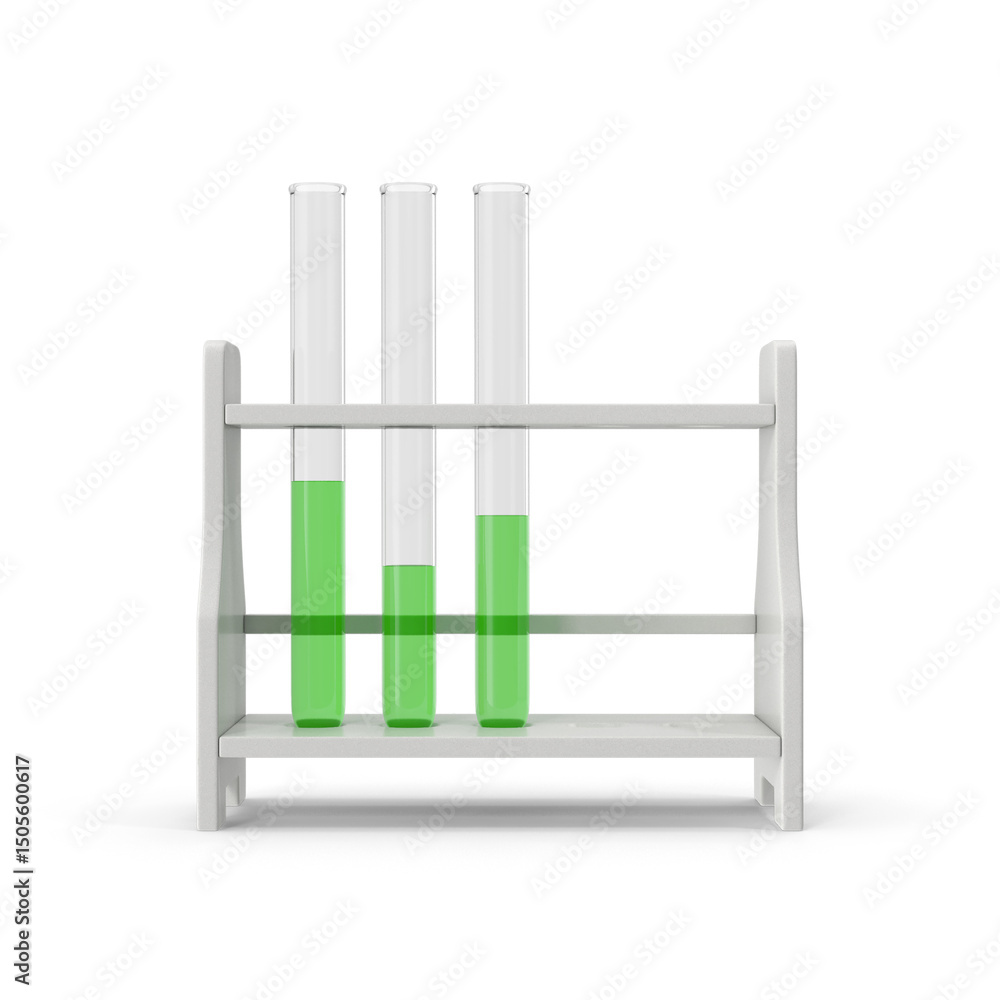 White Test Tube Rack isolated on transparent background White Test Tube Rack isolated on transparent background