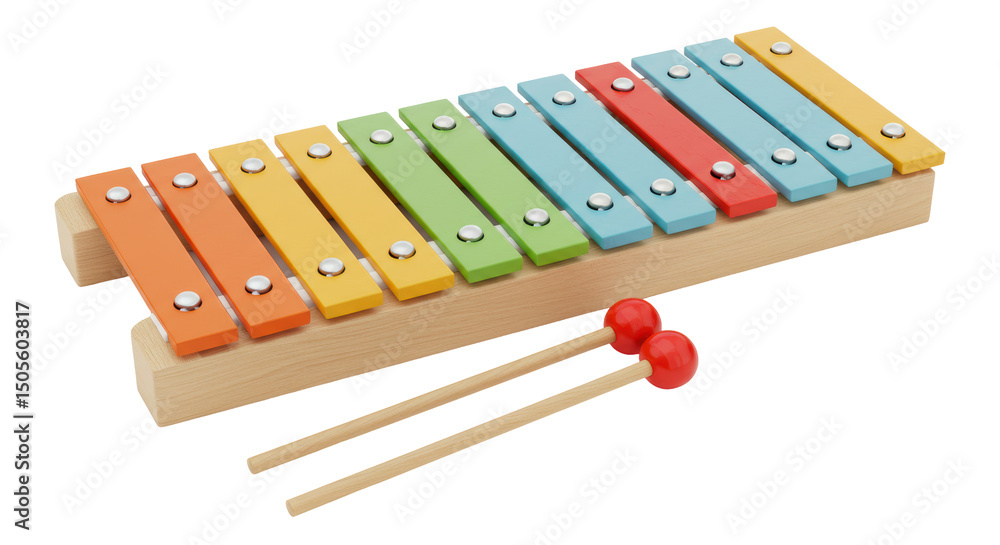 Naklejka premium Isolated Xylophone Musical Instrument