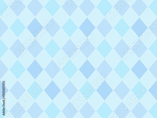 ダイヤ柄の背景、水色