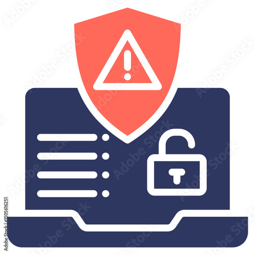 Security Warning glyph color icon