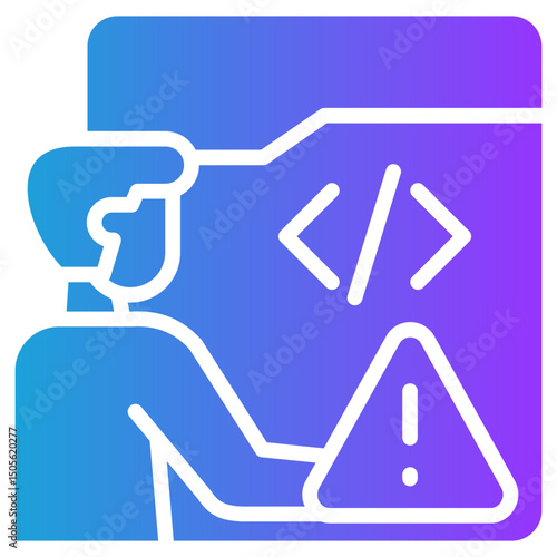 Code Issue glyph gradient icon