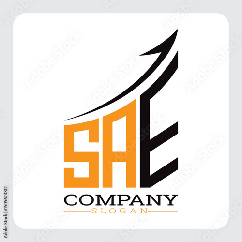 SAE Company Logo Design Growth vector, SAE Upward Arrow Business Success Logo vector, SAE Corporate Branding Logo , SAE logo design, SAE simple and modern logo, SAE business finance logo design, etc.