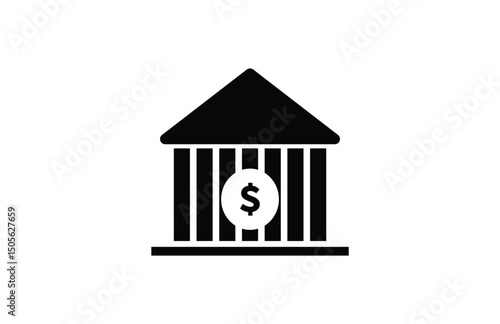 Bank icon set, online banking, savings, loans, ATM, mortgage, investment, banker and more. Solid vector icons collection, bank vector icon, museum, university.