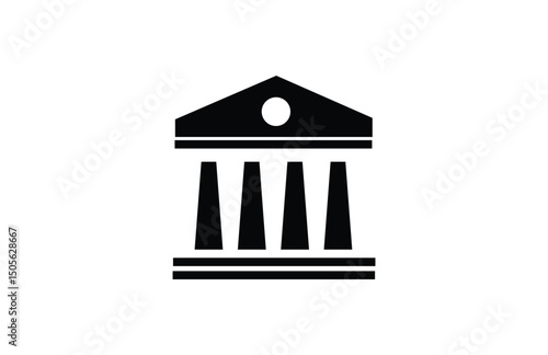 Bank icon set, online banking, savings, loans, ATM, mortgage, investment, banker and more. Solid vector icons collection, bank vector icon, museum, university.
