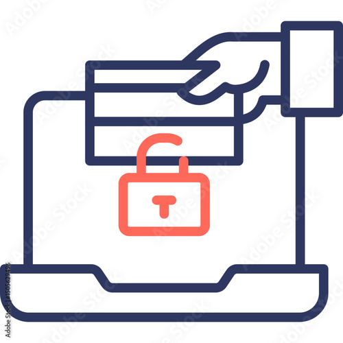 Phishing Prevention line color icon
