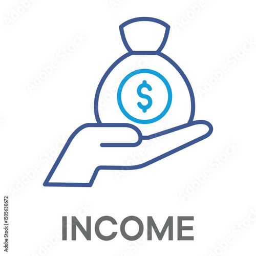 income concept simple design icons, simple style design inspiration for any interface and purpose suitable for symbols and more