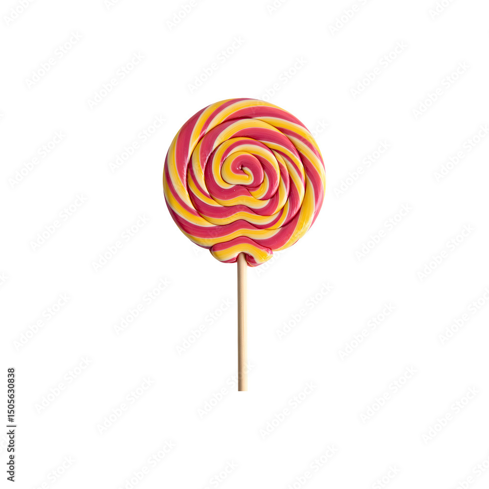 Red and yellow swirl lollipop – traditional Halloween party candy Red and yellow swirl lollipop – traditional Halloween party candy