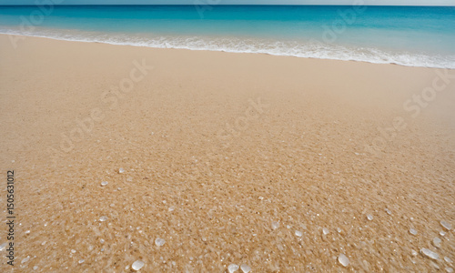 바닷가 모래사장과 아름다운 풍경 파도