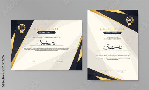 Luxury Modern Certificate of Achievement Template
