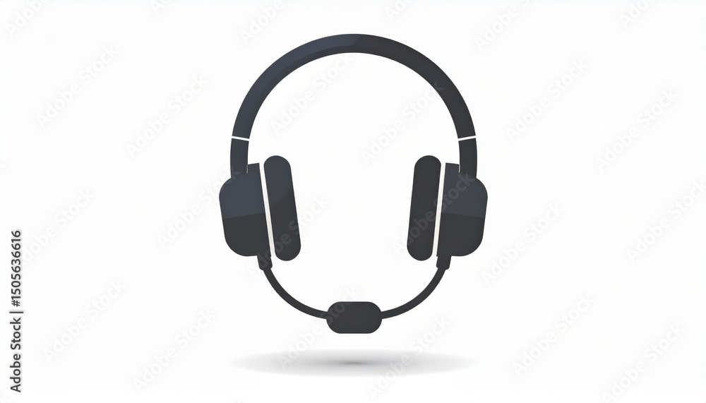 Fototapeta premium Pixelated Headphones Icon On White Background