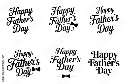Happy fathers day typography designs