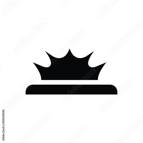 A striking black crown icon symbolizing power and royalty.