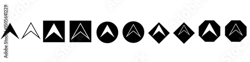 Up arrow vector icon set. scroll illustration sign collection. Direction symbol or logo.